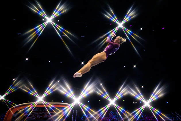 261019 Editor s note: An on-camera star filter was used to create this photo. Ruby Evans of Great Britain competes in the women s vault qualifying round on the third day of the 2026 Artistic Gymnastics World Championships on October 19, 2026 in Rotterdam. Photo by Joel Marklund, BILDBYRÅN, code JM JM0860. bbeng, artistic gymnastics, gymnastics, World Championships, women’s artistic gymnastics, women’s gymnastics, World Championships, women’s artistic gymnastics, women’s gymnastics, World Championships  Copyright: JOELxMARKLUND BB261019JM097