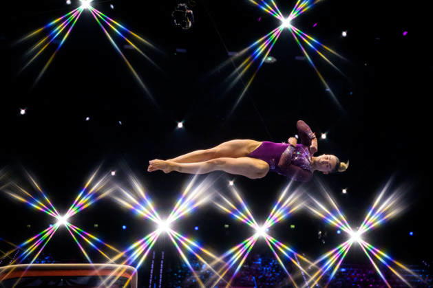 261019 Editor’s note: An on-camera star filter was used to create this photo. Alice Kinsella of Great Britain competes in the women’s vault qualifiers during day three of the 2026 Artistic Gymnastics World Championships on October 19, 2026 in Rotterdam. Photo by Joel Marklund, BILDBYRÅN, code JM JM0860. women’s artistic gymnastics, artistic gymnastics, gymnastics, World Championships, women’s artistic gymnastics, artistic gymnastics, gymnastics, World Championships, women’s artistic gymnastics, artistic gymnastics, gymnastics, World Championships, women’s  Copyright: JOELxMARKLUND BB261019JM098