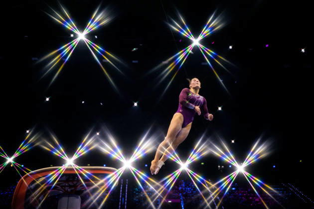 261019 Editor s note: An on-camera star filter was used to create this photo. Abigail Martin of Great Britain competes in the women s vault qualifying round on the third day of the 2026 Artistic Gymnastics World Championships on October 19, 2026 in Rotterdam. Photo by Joel Marklund, BILDBYRÅN. Code: JM JM0860. Women’s artistic gymnastics, artistic gymnastics, gymnastics, World Championships, Women’s artistic gymnastics, artistic gymnastics, gymnastics, World Championships, Women’s artistic gymnastics, artistic gymnastics, gymnastics, World Championships, Women’s  Copyright: JOELxMARKLUND BB261019JM114