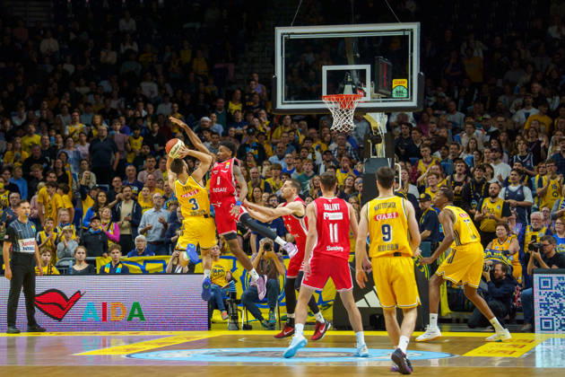 Pictured: Jordan Ford, ALBA BERLIN, No. 3, shot on October 19, 2026; Alba Berlin vs. BMA365 Bamberg Baskets, BBL Cup Round of 16, basketball, 2026–27 season, Uber Arena Copyright: HMBxMedia xPascalxSpanehl