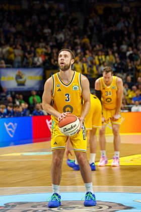 Pictured: Jordan Ford taking a free throw, ALBA BERLIN, October 19, 2026, Alba Berlin vs. Bamberg Baskets (BMA365), BBL Cup Round of 16, Basketball, 2026–27 Season, Uber Arena Copyright: HMBxMedia xPascalxSpanehl
