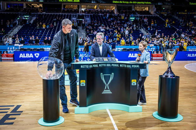 Basketball Berlin, October 19, 2026; 2026–2027 Season; Netto BBL Cup Round of 16; Alba Berlin; BMA365; Bamberg Baskets; Quarterfinal Draw