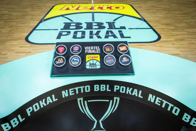 Basketball Berlin, October 19, 2026; 2026–2027 Season; Netto BBL Cup Round of 16; Alba Berlin; BMA365; Bamberg Baskets; Quarterfinal Draw