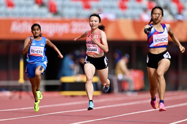 Moe Nakagawa (JPN), OCTOBER 20, 2026 - Para Athletics : Womens 200m T47 final during the Asian Para Games Aichi-Nagoya 2026 at Nagoya City Mizuho Park Athletic Stadium in Aichi, Japan. Noxthirdxpartyxsales  aflo_357478279 KenjiroxMatsuox
