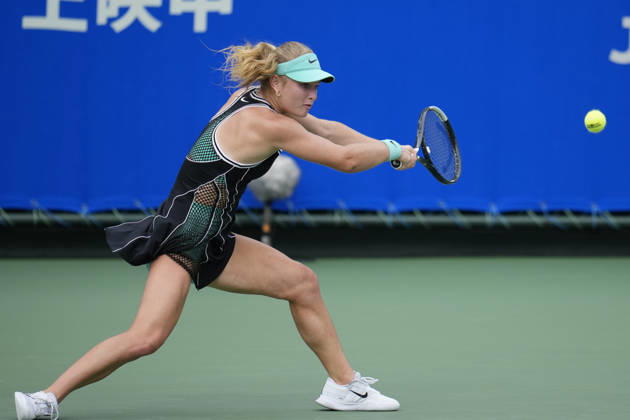 WTA, Tennis Damen Kinoshita Group Japan Open - Day 2 Emerson Jones of Australia competes in her round of 32 singles match against Ann Li of the United States at the 2026 Kinoshita Group Japan Open Women s tennis tournament at the Utsubo Tennis Center in Osaka, Japan, on October 20, 2026. Osaka Japan  Copyright: xOwenxHammondx originalFilename:hammond-2026kino261020_npD5P.jpg
