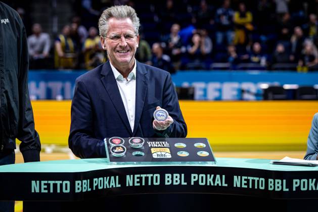 Basketball Berlin, October 19, 2026; 2026–2027 Season; Netto BBL Cup Round of 16; Alba Berlin; BMA365; Bamberg Baskets; Quarterfinal Draw; Dr. Stefan Holz; Alba Berlin