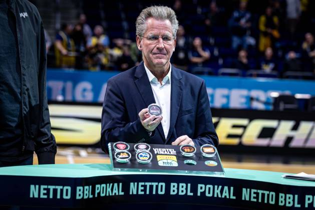 Basketball Berlin, October 19, 2026; 2026–2027 Season; Netto BBL Cup Round of 16; Alba Berlin; BMA365; Bamberg Baskets; Quarterfinal Draw; Dr. Stefan Holz; Bonn