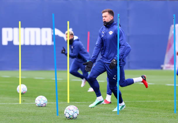 RB Leipzig Champions League Training, Leipzig, October 20, 2026, RB Academy, UEFA Champions League, RB Leipzig s final training session the day before Real Madrid vs. RB Leipzig, Pictured: Christoph Baumgartner, 14, RB Leipzig, Picture Point