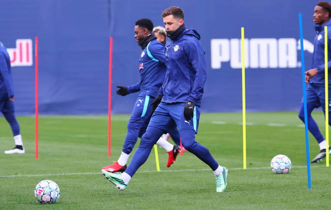 RB Leipzig Champions League Training, Leipzig, October 20, 2026, RB Academy, UEFA Champions League, RB Leipzig s final training session the day before Real Madrid vs. RB Leipzig, Pictured: Christoph Baumgartner, 14, RB Leipzig, Picture Point
