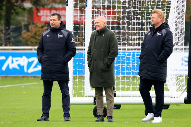 October 20, 2026, Germany, Soccer, 2. Bundesliga, 2026–2027 season, Sportforum, Hertha BSC, Training with Benjamin Weber, Sports Director, Hertha BSC Berlin, Dr. Peter Goerlich, Hertha BSC, Management, 2nd Division, DFB, DFL regulations prohibit any use of photographs as image sequences and or quasi-video. nordphoto GmbH, Engler, Berlin, Sportforum, Berlin, Germany Copyright: xNordphotox xEnglerx