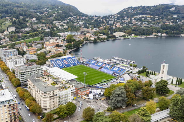 Como v Manchester United, ManU Champions League Ground aerial view outside and above the Stadium ahead of Como 1907 vs Manchester United, Giuseppe Sinigaglia Stadium, Como, Italy on 20 October 2026 Credit: Phil Duncan Every Second Media Editorial use only. All images are copyright Every Second Media Limited. No images may be reproduced without prior permission. Copyright: xIMAGO EveryxSecondxMediax ESM-2243-0001 PhilxDuncanx xEveryxSecondxMediax