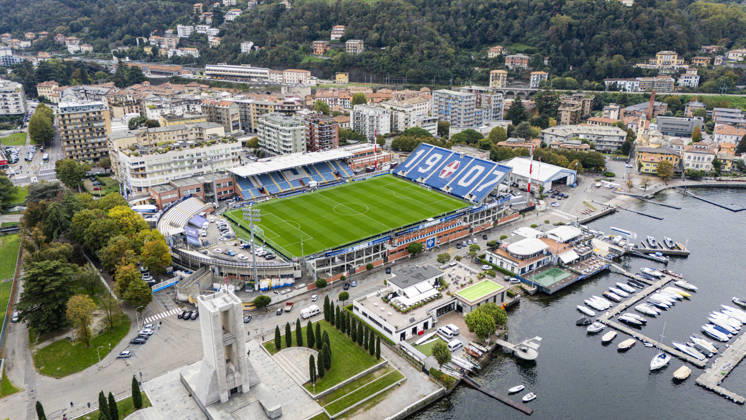 Como v Manchester United, ManU Champions League Ground aerial view outside and above the Stadium ahead of Como 1907 vs Manchester United, Giuseppe Sinigaglia Stadium, Como, Italy on 20 October 2026 Credit: Phil Duncan Every Second Media Editorial use only. All images are copyright Every Second Media Limited. No images may be reproduced without prior permission. Copyright: xIMAGO EveryxSecondxMediax ESM-2243-0002 PhilxDuncanx xEveryxSecondxMediax