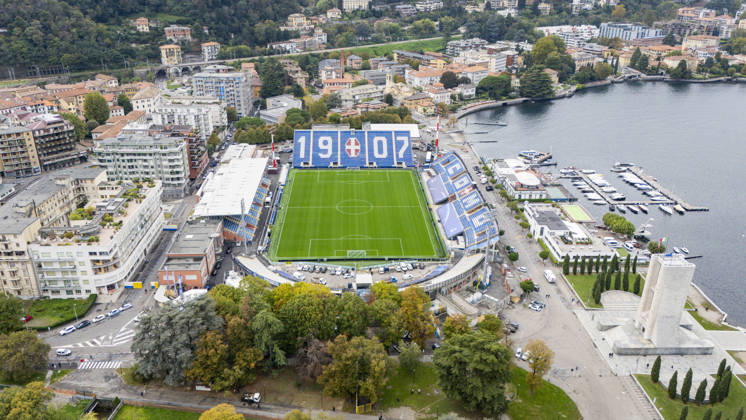 Como v Manchester United, ManU Champions League Ground aerial view outside and above the Stadium ahead of Como 1907 vs Manchester United, Giuseppe Sinigaglia Stadium, Como, Italy on 20 October 2026 Credit: Phil Duncan Every Second Media Editorial use only. All images are copyright Every Second Media Limited. No images may be reproduced without prior permission. Copyright: xIMAGO EveryxSecondxMediax ESM-2243-0006 PhilxDuncanx xEveryxSecondxMediax