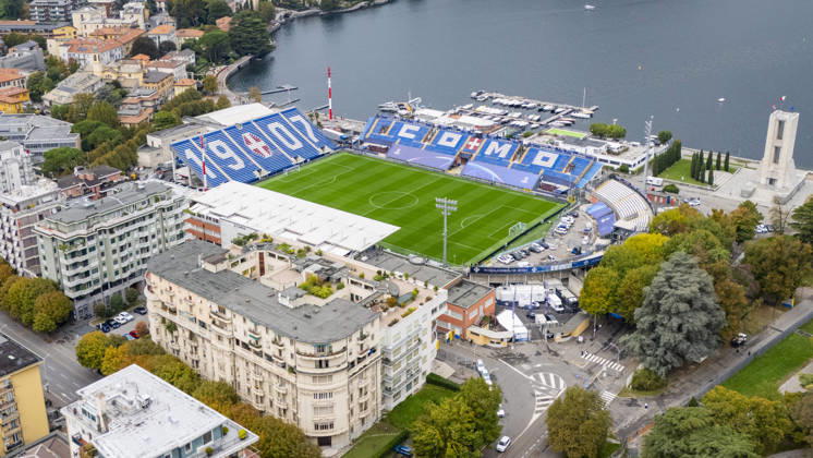 Como v Manchester United, ManU Champions League Ground aerial view outside and above the Stadium ahead of Como 1907 vs Manchester United, Giuseppe Sinigaglia Stadium, Como, Italy on 20 October 2026 Credit: Phil Duncan Every Second Media Editorial use only. All images are copyright Every Second Media Limited. No images may be reproduced without prior permission. Copyright: xIMAGO EveryxSecondxMediax ESM-2243-0009 PhilxDuncanx xEveryxSecondxMediax