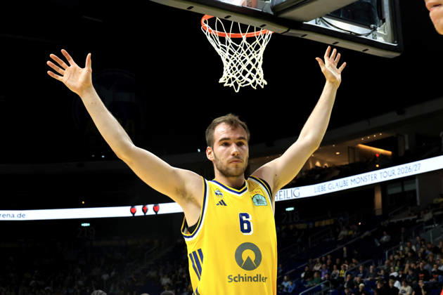 October 19, 2026, Germany, GER, DEU, Basketball, BBL Cup, Day 1, 2026–2027 Season, Berlin, ALBA Berlin vs. Bamberg MALTE DELOW ALBA Berlin 6 nordphoto GmbH Engler Berlin Uber Arena Berlin Germany Copyright: xNordphotox xEnglerx