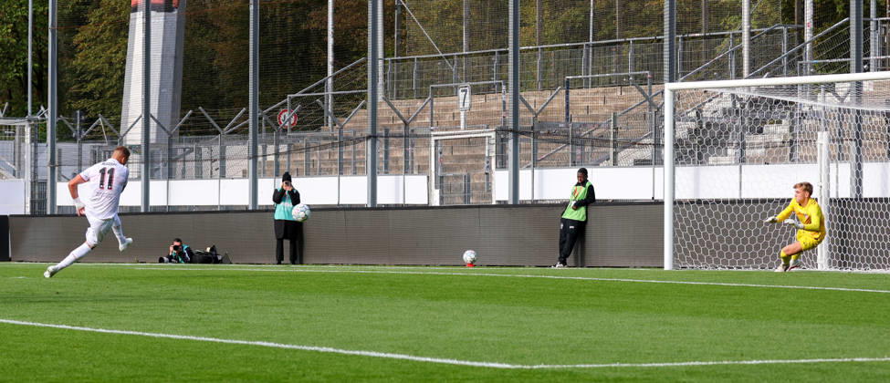 October 20, 2026, Stuttgart, U19 Champions League, 2026–2027 season, U19 Youth League: VfB Stuttgart vs. Atlético Madrid, 1–1, Goal scored by Enis Redzepi (VfB)