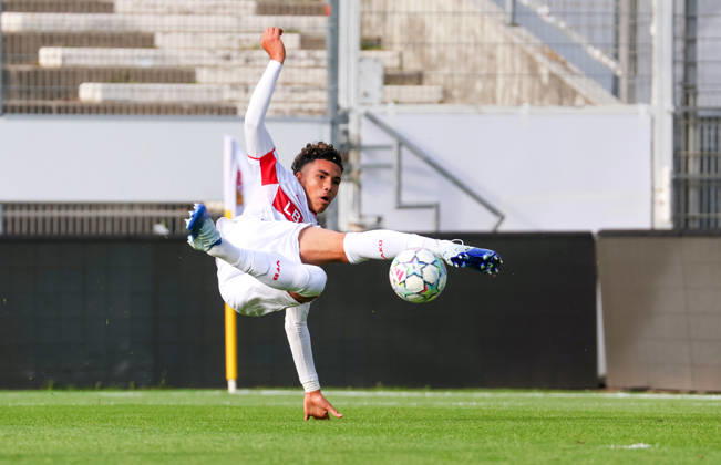 October 20, 2026, Stuttgart, U19 Champions League, 2026–2027 season, U19 Youth League: VfB Stuttgart vs. Atlético Madrid, Malik Mosrati (VfB)