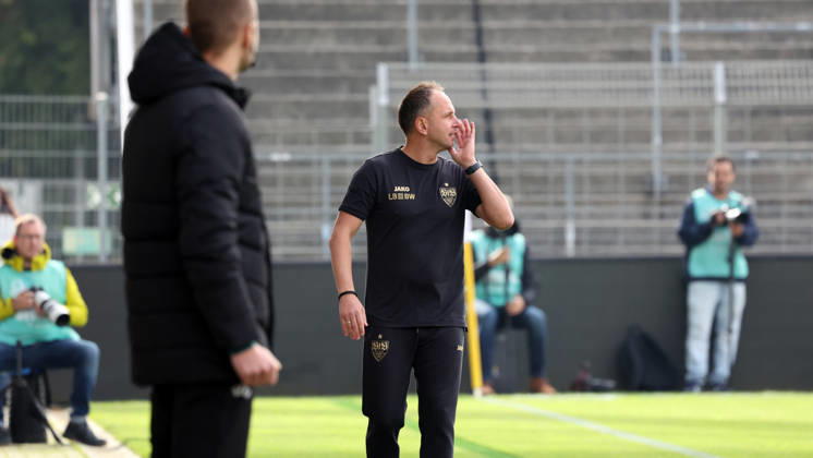 October 26, 2020 U19 VfB Stuttgart vs. U19 Atlético Madrid Germany, Stuttgart, October 20, 2026, Soccer, UEFA Youth League, 2026–2027 season, VfB Stuttgart U19 vs. Atlético Madrid U19; Tobias Rathgeb, Coach of VfB Stuttgart U19