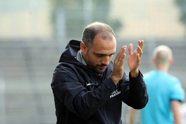 October 26, 2020 U19 VfB Stuttgart vs. U19 Atlético Madrid Germany, Stuttgart, October 20, 2026, Soccer, UEFA Youth League, 2026–2027 season, VfB Stuttgart U19 vs. Atlético Madrid U19; Pedro Moya, Coach of Atlético Madrid U19