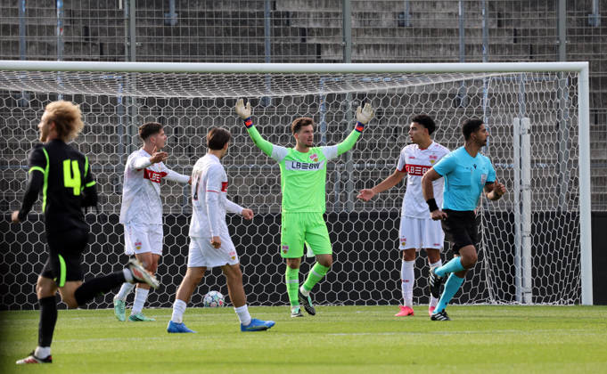 October 26, 2020 U19 VfB Stuttgart vs. U19 Atlético Madrid Germany, Stuttgart, October 20, 2026, Soccer, UEFA Youth League, 2026–2027 season, U19 VfB Stuttgart vs. U19 Atlético Madrid Tom Walz U19 VfB Stuttgart