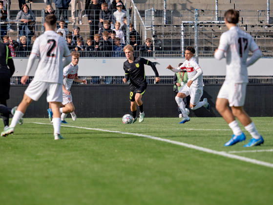 Daniel Fitzgerald, Atlético Madrid, 10 on the Ball (GER), Soccer, VfB Stuttgart vs. Atlético Madrid, UEFA Youth League, Matchday 3, Stuttgart, 2026–2027 Season, October 20, 2026, GER, Soccer, VfB Stuttgart vs. Atlético Madrid, UEFA Youth League, Matchday 3, Stuttgart, 2026–2027 season, October 20, 2026, Stuttgart Copyright: xCarstenxSchweringx EP_CSG