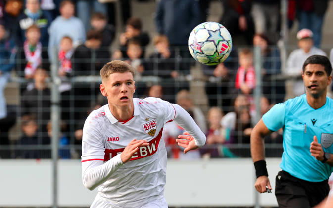 October 20, 2026, Stuttgart, U19 Champions League, 2026–2027 season, U19 Youth League: VfB Stuttgart vs. Atlético Madrid, Kian Speidel (VfB)