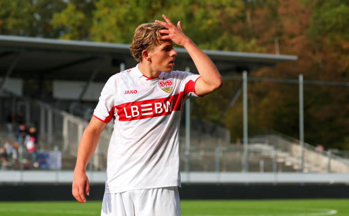 October 20, 2026, Stuttgart, U19 Champions League, 2026–2027 season, U19 Youth League: VfB Stuttgart vs. Atlético Madrid, Felix Neunhöffer (VfB)