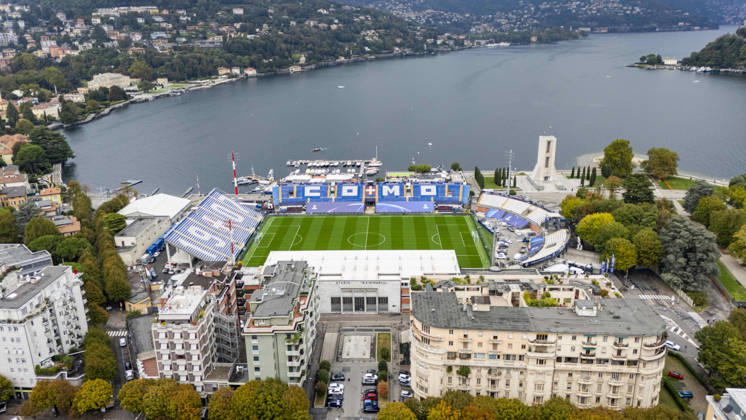 Como v Manchester United, ManU Champions League Ground aerial view outside and above the Stadium ahead of Como 1907 vs Manchester United, Giuseppe Sinigaglia Stadium, Como, Italy on 20 October 2026 Credit: Phil Duncan Every Second Media Editorial use only. All images are copyright Every Second Media Limited. No images may be reproduced without prior permission. Copyright: xIMAGO EveryxSecondxMediax ESM-2243-0011 PhilxDuncanx xEveryxSecondxMediax