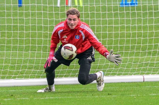 Elias Lahti, HSV in Action: Germany, Hamburg, Volksparkstadion, Soccer, Bundesliga 1, Hamburger SV Training Session
