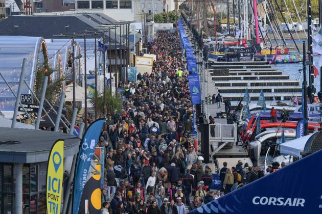 ROUTE DU RHUM PHOTOPQR OUEST FRANCE ELSA RANCEL OUEST-FRANCE ; SAINT-MALO ; 20 10 2026 ; ROUTE DU RHUM Ouverture du village de la Route du Rhum, à Saint-Malo (Ille-et-Vilaine), le 20 octobre 2026. 1,2 million de visiteurs sont attendus pour cette édition. Dans quelques jours, 118 skippers en solitaire sur leurs bateaux prendront le départ de la 13ème édition La Route du Rhum Destination Guadeloupe dont le départ sera donné au large de Saint-Malo le dimanche 1er novembre 2026 à 13h02. Photo : ELSA RANCEL OUEST-FRANCE SAINT-MALO; 20 10 2026 opening of the Route du Rhum race village. SAINT-MALO France Copyright: xPHOTOPQR OUESTxFRANCE MAXPPPxELSAxRANCELx xOUEST-FRANCEx 20261020OFR6821 20261020OFR6821