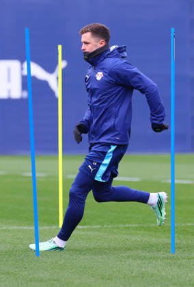 RB Leipzig Training: Champions League, Leipzig, October 20, 2026, RB Academy, UEFA Champions League, RB Leipzig s final training session the day before Real Madrid vs. RB Leipzig. Pictured: Christoph Baumgartner, 14, RB Leipzig, Picture Point