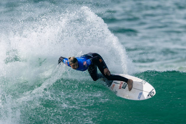 Meo Rip Curl Pro Portugal - Women Quarter Finals Lakey Peterson of the United States competes during the Meo Rip Curl Pro Portugal at Praia dos Supertubos in Peniche, Portugal, on October 20, 2026.  Copyright: xJoaoxRicox originalFilename:rico-meoripcu261020_npL4h.jpg