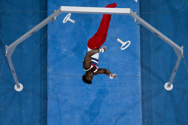 October 20, 2026: Frederick Richard of the United States competes on the parallel bars during the men’s team final on day four of the 2026 Artistic Gymnastics World Championships on October 20, 2026 in Rotterdam. Photo by Joel Marklund, BILDBYRÅN. Code: JM JM0861 bbeng artistic gymnastics gymnastics world championships team final  Copyright: JOELxMARKLUND BB261020JM002