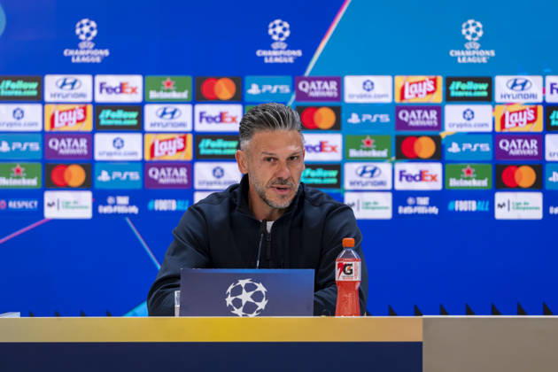 RB Leipzig Training Session And press conference, PK, Pressekonferenz - UEFA Champions League 2026 27 League Phase MD3 MADRID, SPAIN - OCTOBER 20: Martin Demichelis, head coach of RB Leipzig, speaks during the press conference on day ahead of the UEFA Champions League 2026 27 League Phase MD3 at Estadio Bernabeu on October 20, 2026 in Madrid, Spain. Madrid Estadio Bernabeu Madrid Spain Copyright: xAlbertoxGardinx AGardin_20261020_Leipzig_Press_0053