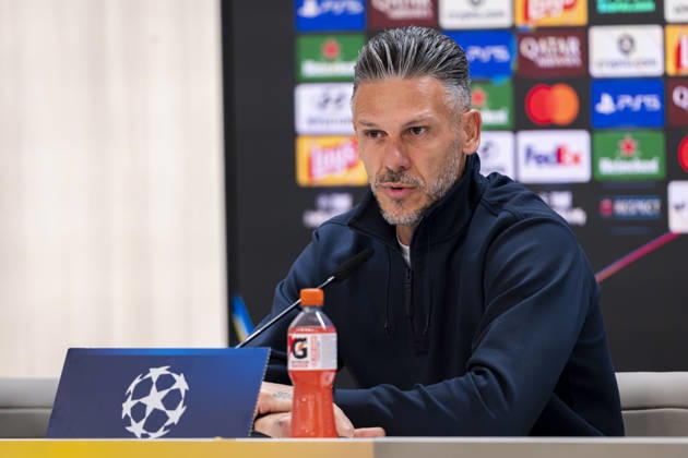 RB Leipzig Training Session And press conference, PK, Pressekonferenz - UEFA Champions League 2026 27 League Phase MD3 MADRID, SPAIN - OCTOBER 20: Martin Demichelis, head coach of RB Leipzig, speaks during the press conference on day ahead of the UEFA Champions League 2026 27 League Phase MD3 at Estadio Bernabeu on October 20, 2026 in Madrid, Spain. Madrid Estadio Bernabeu Madrid Spain Copyright: xAlbertoxGardinx AGardin_20261020_Leipzig_Press_0054