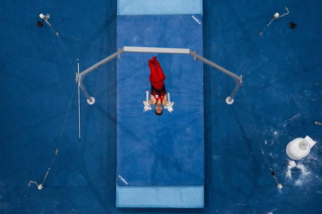 October 20, 2026: Daniel Marinov of Russia competes on the parallel bars during the men’s team final on day four of the 2026 Artistic Gymnastics World Championships on October 20, 2026 in Rotterdam. Photo by Joel Marklund, BILDBYRÅN. Code: JM JM0861 bbeng artistic gymnastics gymnastics world championships team final  Copyright: JOELxMARKLUND BB261020JM007