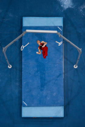 October 20, 2026: Ilia Zaika of Russia competes on the rings during the men’s team final on day four of the 2026 Artistic Gymnastics World Championships on October 20, 2026 in Rotterdam. Photo by Joel Marklund, BILDBYRÅN, code JM JM0861 bbeng artistic gymnastics gymnastics world championships team final  Copyright: JOELxMARKLUND BB261020JM010