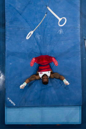 October 20, 2026: Courtney Tulloch of Great Britain warms up during the men’s team final on day four of the 2026 Artistic Gymnastics World Championships on October 20, 2026 in Rotterdam. Photo by Joel Marklund, BILDBYRÅN. Code: JM JM0861 bbeng artistic gymnastics gymnastics world championships team final  Copyright: JOELxMARKLUND BB261020JM013