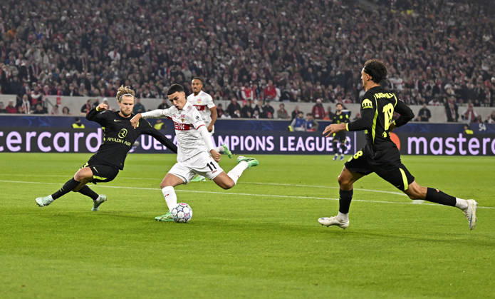 October 20, 2026, Soccer: 2026–2027 UEFA Champions League, Matchday 3, VfB Stuttgart vs. Atlético Madrid, at the MHP Arena in Stuttgart, Bilal El Khannouss; Stuttgart prevails