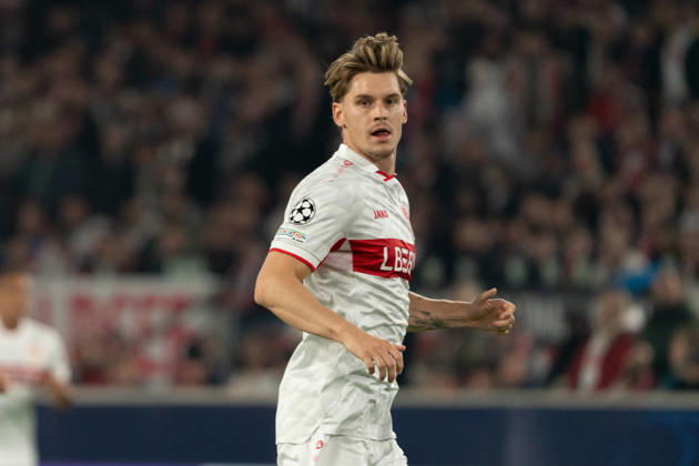 Ramon Hendriks, VfB Stuttgart, 03, GER, VfB Stuttgart vs. Atlético Madrid, Soccer, UEFA Champions League, Matchday 3, 2026–2027 Season, October 20, 2026, GER, VfB Stuttgart vs. Atlético Madrid, Soccer, UEFA Champions League, Matchday 3, 2026–2027 season, October 20, 2026, Stuttgart Copyright: xEibner-Pressefoto EdwardxCheungx EP_ECG