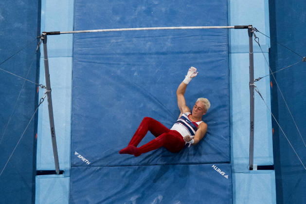 October 20, 2026: Danila Leykin of the United States competes on the horizontal bar during the men’s team final on day four of the 2026 Artistic Gymnastics World Championships on October 20, 2026 in Rotterdam. Photo by Joel Marklund, BILDBYRÅN. Code: JM JM0861 bbeng artistic gymnastics gymnastics world championships team final  Copyright: JOELxMARKLUND BB261020JM019