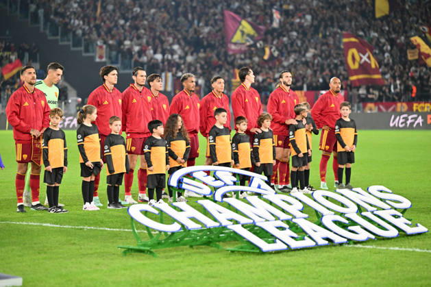 AS Roma v Slovan Bratislava - UEFA Champions League ROME, ITALY - OCTOBER 20 : Players of AS Roma pose for a photo before the Champions League match between AS Roma and Slovan Bratislava at Stadio Olimpico on October 20, 2026 in Rome,Italy. Claudio Pasquazi Anadolu Rome Italy. Editorial use only. Please get in touch for any other usage. Copyright: x2026xAnadoluxClaudioxPasquazix
