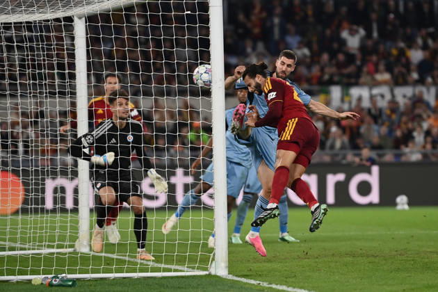 As Roma 20 10 2026 - Champions League Roma-Slovan Bratislava foto Antonello Sammarco Image nella foto: gol Mario Hermoso 