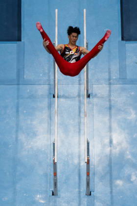 October 20, 2026: Daiki Hashimoto of Japan competes on the parallel bars during the men’s team final on day four of the 2026 Artistic Gymnastics World Championships on October 20, 2026 in Rotterdam. Photo by Joel Marklund, BILDBYRÅN. Code: JM JM0861 bbeng artistic gymnastics gymnastics world championships team final  Copyright: JOELxMARKLUND BB261020JM027