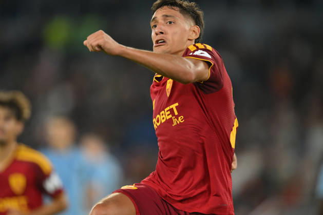 AS Roma v Slovan Bratislava - UEFA Champions League ROME, ITALY - OCTOBER 20 : Nahuer Molina (20) of AS Roma celebrates after scoring a goal during the Champions League match between AS Roma and Slovan Bratislava at Stadio Olimpico on October 20 ,2026 in Rome, Italy. Claudio Pasquazi Anadolu Rome Italy. Editorial use only. Please get in touch for any other usage. Copyright: x2026xAnadoluxClaudioxPasquazix