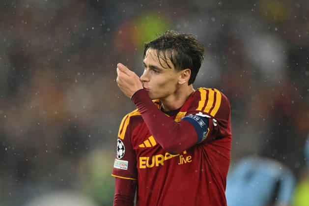 AS Roma v Slovan Bratislava - UEFA Champions League ROME, ITALY - OCTOBER 20 : Nicolo’ Pisilli of AS Roma celebrates after scoring a goal during the Champions League match between AS Roma and Slovan Bratislava at Stadio Olimpico on October 20 ,2026 in Rome, Italy. Claudio Pasquazi Anadolu Rome Italy. Editorial use only. Please get in touch for any other usage.  Copyright: x2026xAnadoluxClaudioxPasquazix