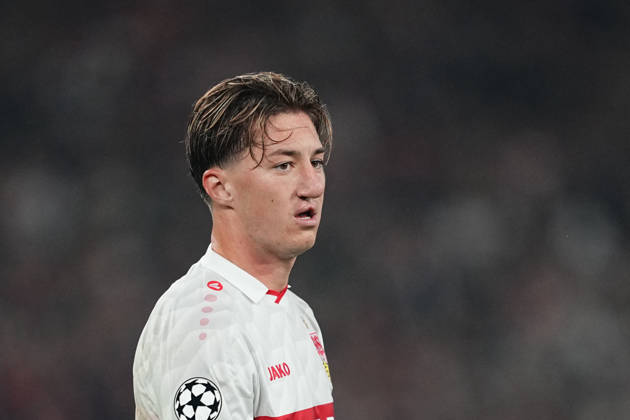 Angelo Stiller of VfB Stuttgart during the match between VfB Stuttgart and Atlético Madrid in the group stage of the UEFA Champions League at MHPArena in Stuttgart, Germany, on October 20, 2026. DeFodi Images