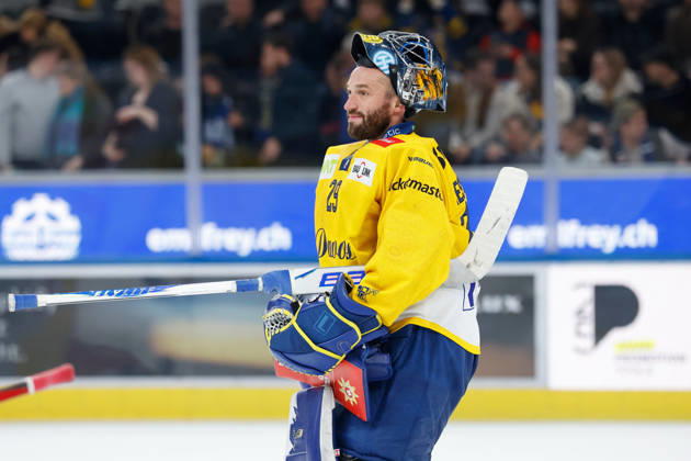 October 20, 2026, Swiss Life Arena, Zurich, SWITZERLAND, 2026–2027 Season, Men s Ice Hockey National League, ZSC Lions vs. HC Davos, Goaltender Sandro Aeschlimann, HC Davos