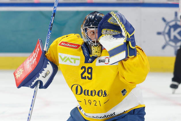 October 20, 2026, Swiss Life Arena, Zurich, SWITZERLAND, 2026–2027 Season, Men s Ice Hockey National League, ZSC Lions vs. HC Davos, Goaltender Sandro Aeschlimann, HC Davos