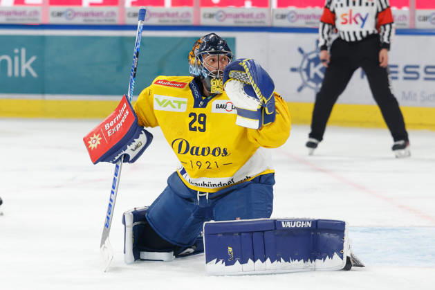 October 20, 2026, Swiss Life Arena, Zurich, SWITZERLAND, 2026–2027 Season, Men s Ice Hockey National League, ZSC Lions vs. HC Davos, Goaltender Sandro Aeschlimann, HC Davos